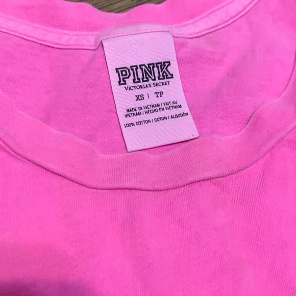 VICTORIA Secret PINK Muscle T-Shirt Large size XS - Picture 7 of 13